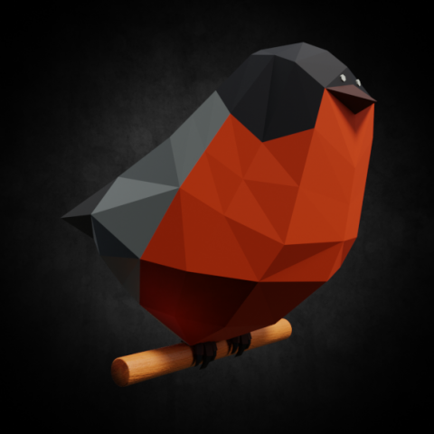 low-poly bird 3D Модель .c4d .max .obj .3ds .fbx .stl .blend 
