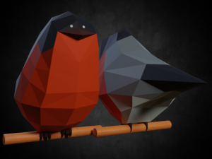low-poly bird 3D Модель