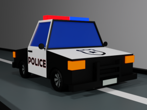 low - poly police car 3D 模型