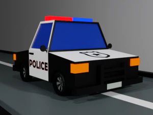 low - poly police car 3D Model