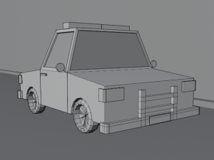 low - poly police car 3D Model