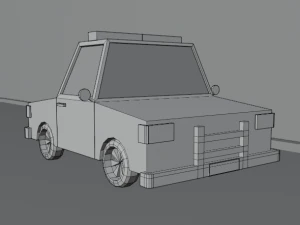 low - poly police car 3D Model