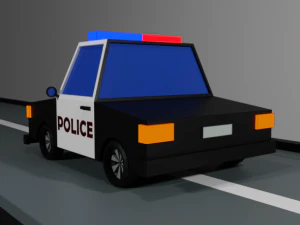 low - poly police car 3D Model