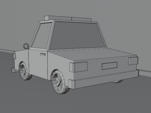 low - poly police car 3D Model