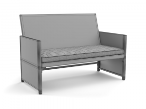 sofa with pillow 3D 模型