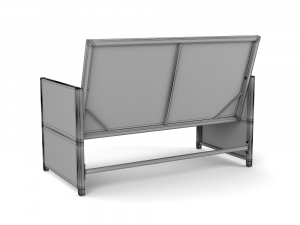 sofa with pillow 3D 模型