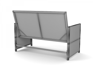 sofa with pillow 3D 模型