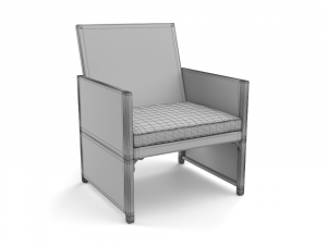 armchair with pillow 3D Model
