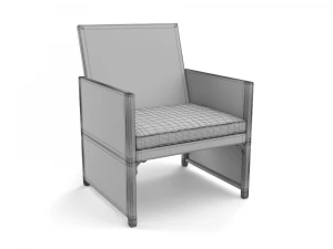 armchair with pillow 3D Model