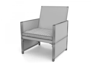 armchair with pillow 3D Model