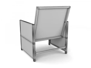 armchair with pillow 3D Model