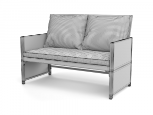 sofa with pillow 3D 모델