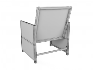armchair with pillow Modèle 3D