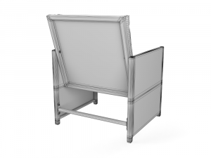 armchair with pillow Modèle 3D