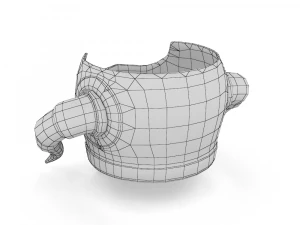 Stylized Helmet Game Ready PBR Low Poly 3D Model