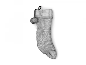 Stocking Holiday Time White PBR Low-poly 3D Model