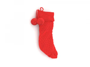 Stocking Holiday Time White PBR Low-poly 3D Model