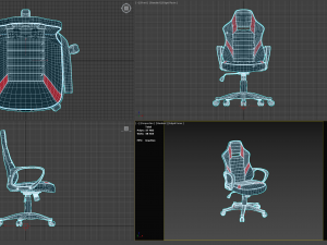 Gaming Chair PBR Model 3D