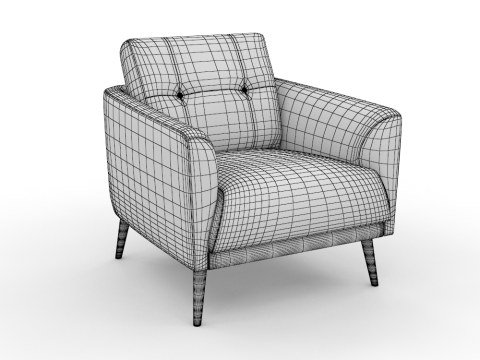 Armchair PBR Model 3D