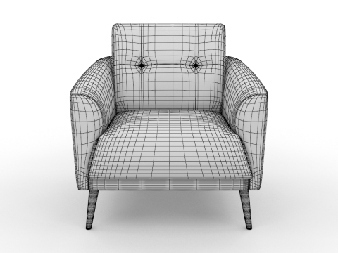 Armchair PBR Model 3D