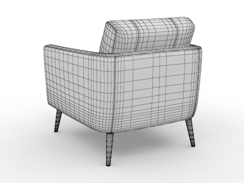 Armchair PBR Model 3D