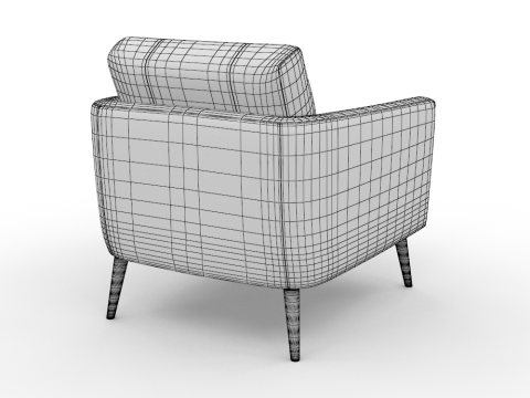 Armchair PBR Model 3D