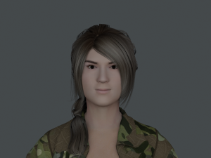 woman hair 2 3D 模型