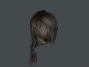 woman hair 2 3D 模型