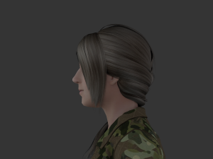 woman hair 2 3D 模型