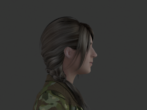 woman hair 2 3D 模型