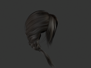 woman hair 2 3D 模型