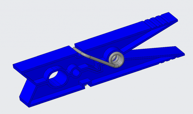 plastic clothespin Model 3D .c4d .max .obj .3ds .fbx .stl .blend 