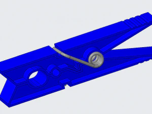 plastikowy spinacz do bielizny Model 3D