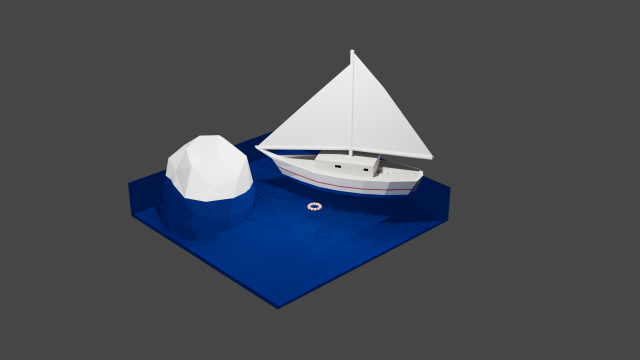 yacht 3D Model .c4d .max .obj .3ds .fbx .stl .blend 