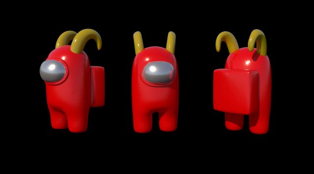 among us character - 3Dプリントモデル .c4d .max .obj .3ds .fbx .stl .blend 