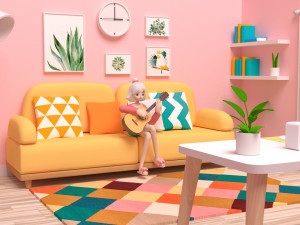 bjroom Modello 3D