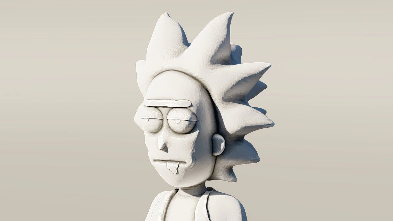 rick from rick and morty 3D Print Model .c4d .max .obj .3ds .fbx .stl .blend 