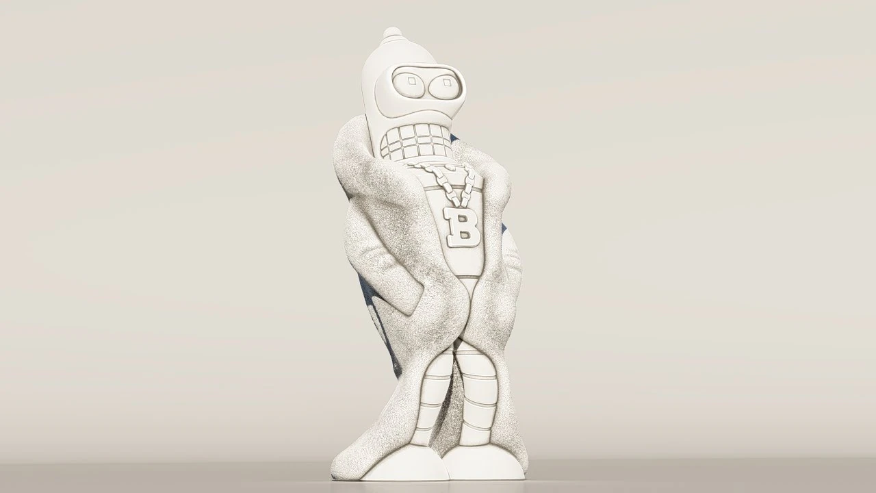 futurama bender 3D Print Model .c4d .max .obj .3ds .fbx .stl .blend 