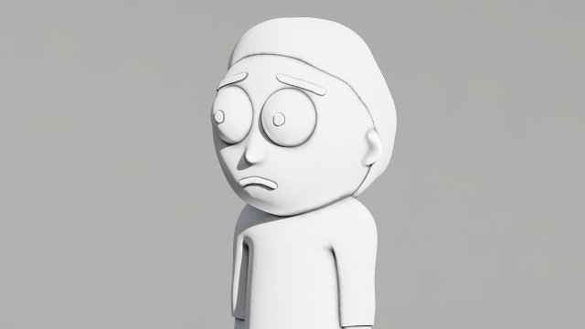 rick and morty morty 3D 打印模型 .c4d .max .obj .3ds .fbx .stl .blend 