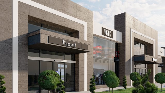 2 floor store 3D Модель .c4d .max .obj .3ds .fbx .stl .blend 