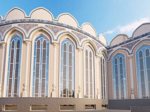 muslim mosque uzbekistan 3D Model