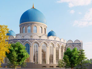 muslim mosque uzbekistan 3D Model