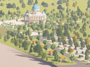 muslim mosque uzbekistan 3D Model