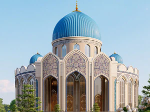 muslim mosque uzbekistan 3D Model