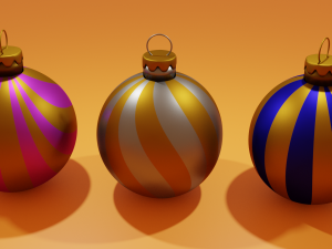 bright christmas balls Modello 3D