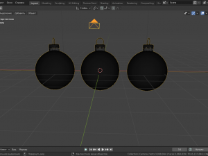bright christmas balls Modello 3D