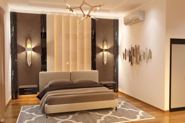 bedroom Model 3D .c4d .max .obj .3ds .fbx .stl .blend 