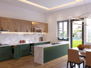 주방 청록색 색상 3D 모델