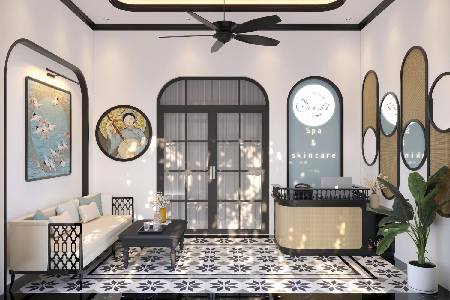Receptione Spa indochine 3D Model .c4d .max .obj .3ds .fbx .stl .blend 