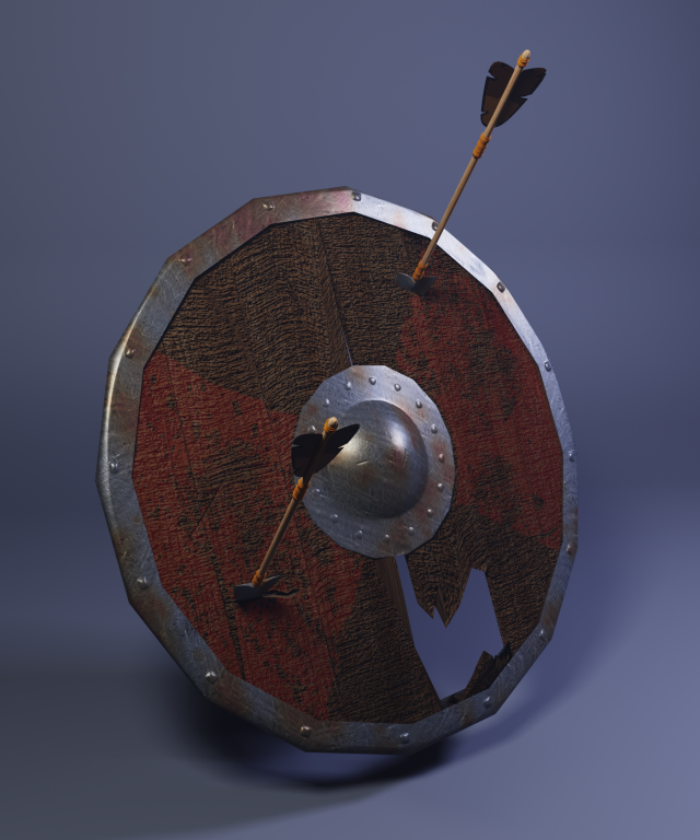 shild ands arrows 3D Model .c4d .max .obj .3ds .fbx .stl .blend 